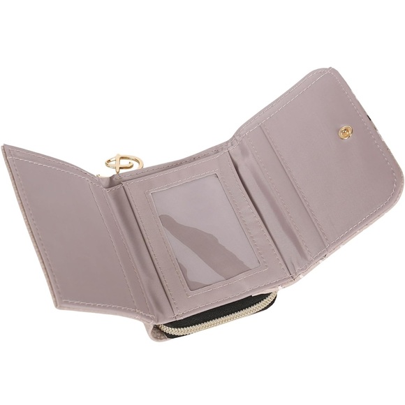 DISNEY CLASSIC MICKEY MOUSE COIN CARD PURSE TAUPE BEIGE - Picture 2 of 7